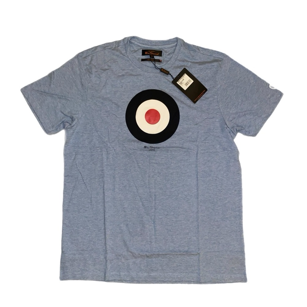 Ben Sherman Bullseye signature print blue short sleeve graphic tee NWT
